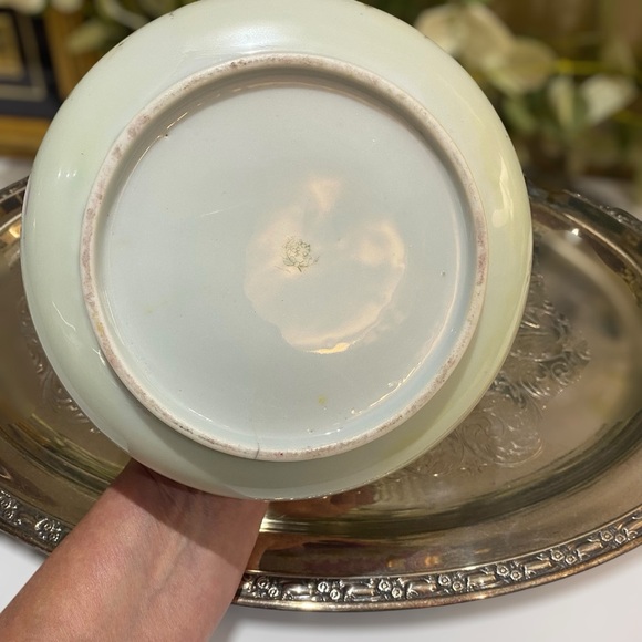 Antique Japan Nippon Vase Daisies Hand Painted Moriage Beaded Pink Handled Squat - Picture 8 of 10